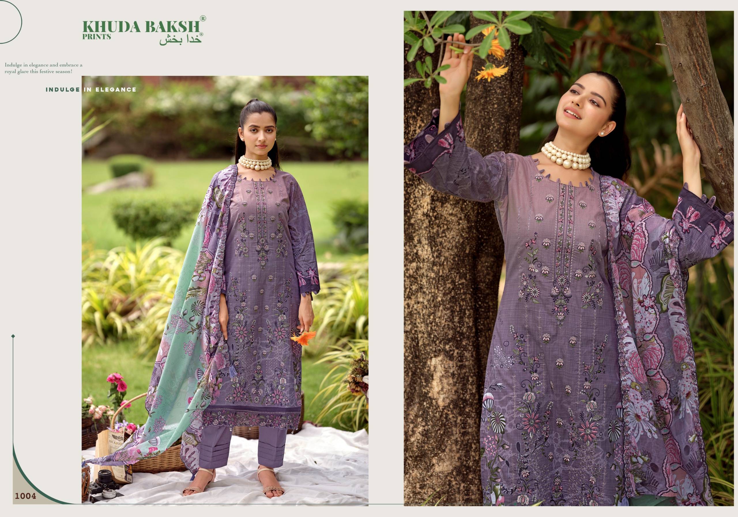 FARAH VOL 2 By KHUDHA BAKSH 1001 To 1010 Series Pakistani Suits casual Wear PURE LAWN Dresses At Wholesale